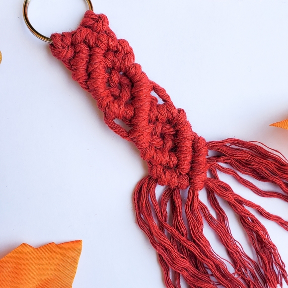 Burgandy Keychain Fall Accessory - Picture 4 of 4